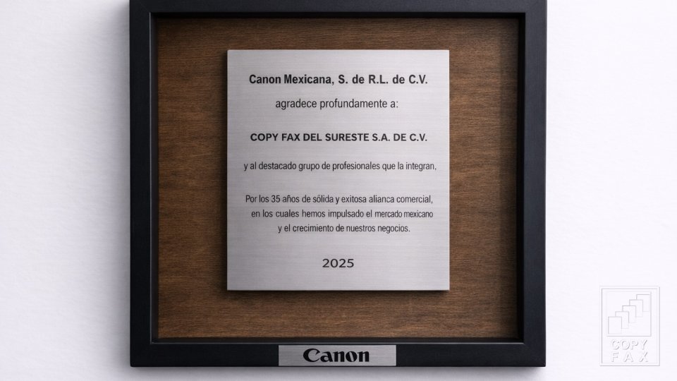35 años de alianza comercial con Canon Copyfax del Sureste